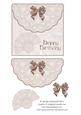 Scalloped Edged Envelope Style Card with Fan and Bow 4