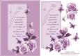 Lovely Roses and Butterflies Mauve