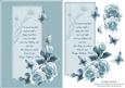 Lovely Roses and Butterflies Blue
