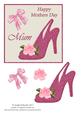 Pink Shoe Rose and Bow Mothers Day Mum