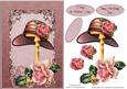 Downton in Pink Roses Hat & Beads Quick Card