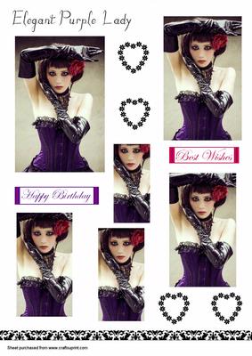 Elegant Purple Lady