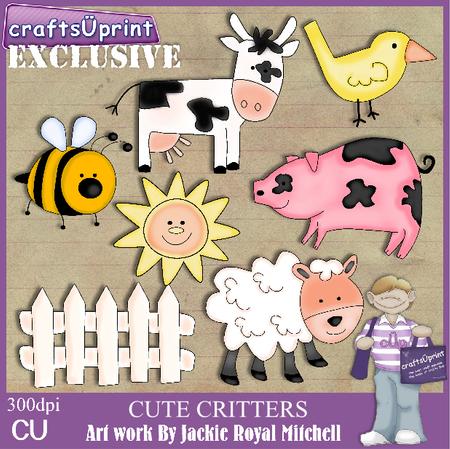 Cute Critters Clipart Graphics