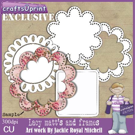 Lacy Mats and Frame Set