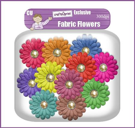 Vibrant Fabric Flowers