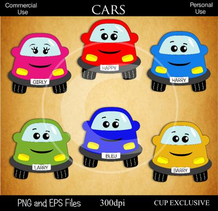 Cars Vector Clipart Graphics