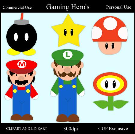 Gaming Heroes Clipart