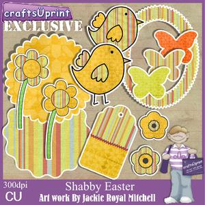 Shabby Easter Clip Art Graphics