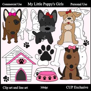 My Little Puppys Girls Clipart and Lineart