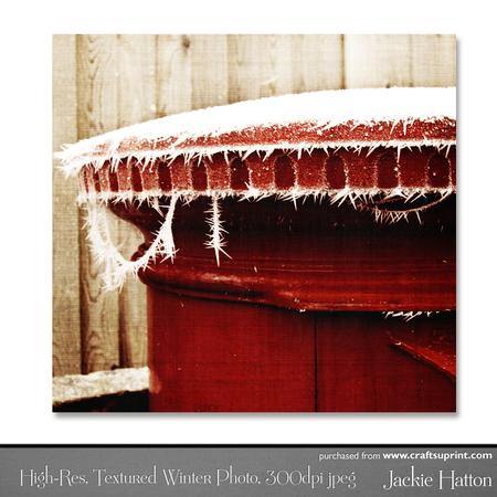High-res Textured Winter Postbox Photo