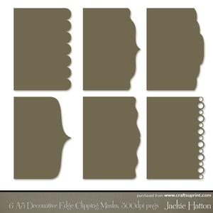 A5 Decorative-edged Templates/clipping Masks