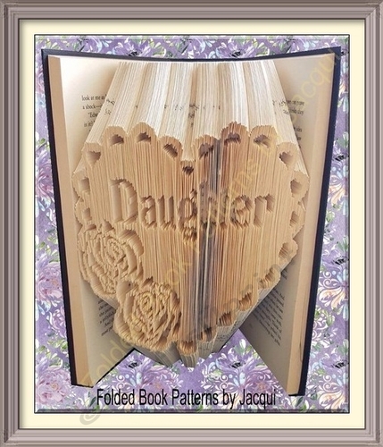 Daughter Rose Heart Book Folding Pattern