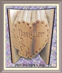 Daughter Rose Heart Book Folding Pattern