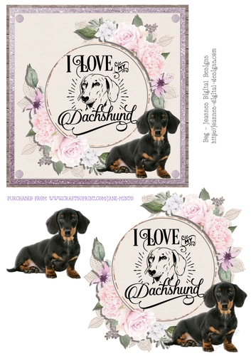 I LOVE MY DACHSHUND 6X6