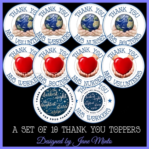 THANK YOU TOPPERS ROUND PNG - NHS - set 1