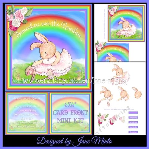 RAINBOW BUNNY 6x6
