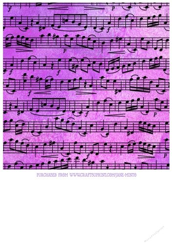 MUSIC PAPER GRUNGY PURPLE