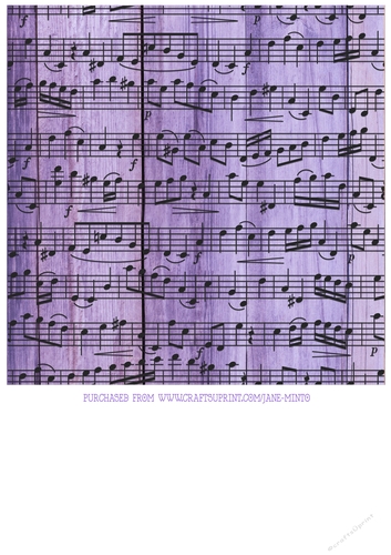 MUSIC PAPER PURPLE WOOD