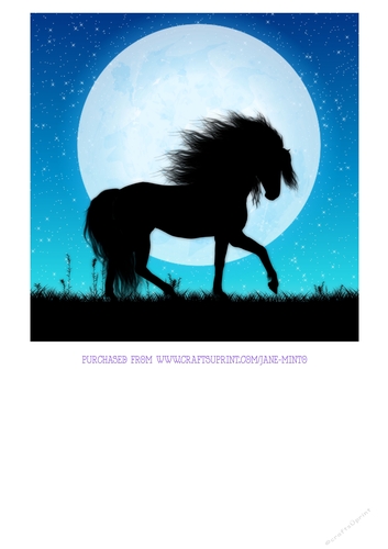 SILHOUETTE HORSE & MOON