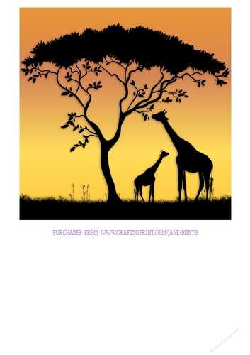 SILHOUETTE GIRAFFES