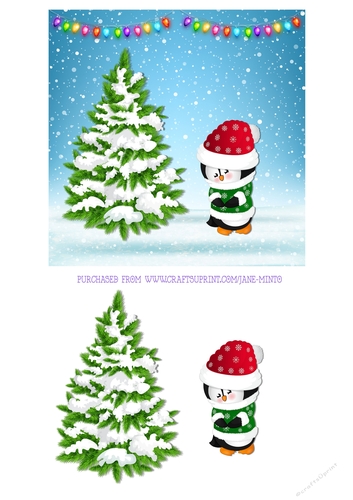 CHRISTMAS PENGUIN 6X6