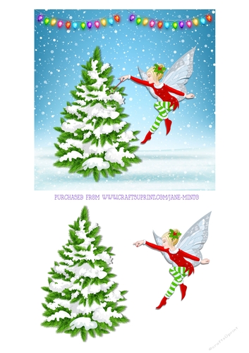 CHRISTMAS FAIRY FLYING 6X6