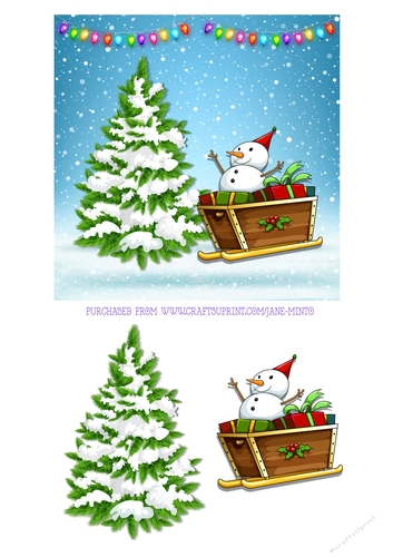 SNOWMAN SLEIGH 6X6