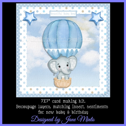 HOT AIR BALLOON BLUE