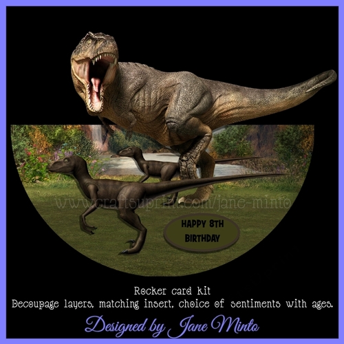 DINOSAUR ROCKER CARD