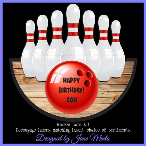 TENPIN BOWLING ROCKER CARD