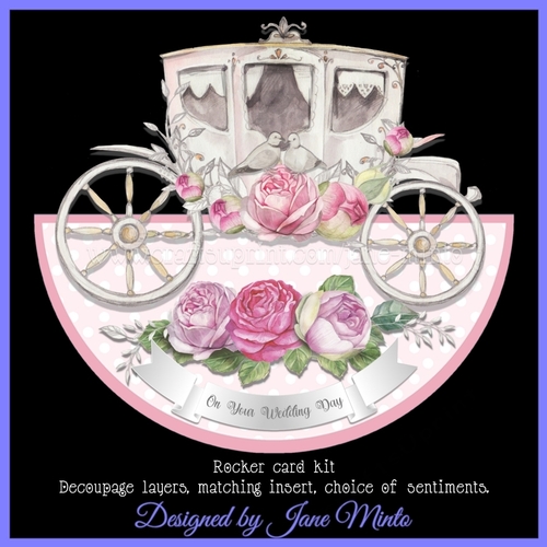 WEDDING CARRIAGE ROCKER CARD