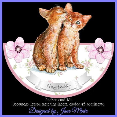 CUTE KITTENS ROCKER CARD