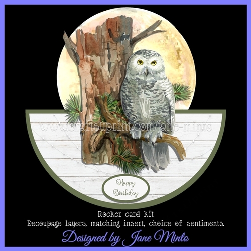 OWL MOON ROCKER CARD