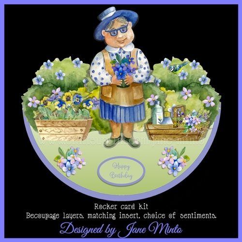 MRS GARDENER ROCKER CARD