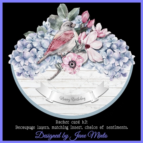 LITTLE PINK BIRD ROCKER CARD