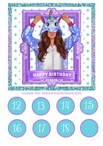 UNICORN ONESIE QUICK CARD