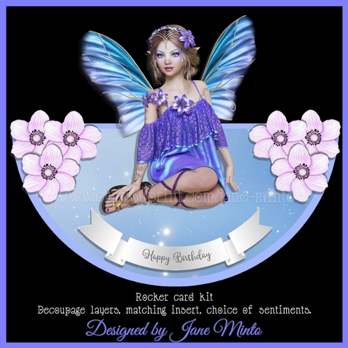 FLOWER FAIRY ROCKER CARD