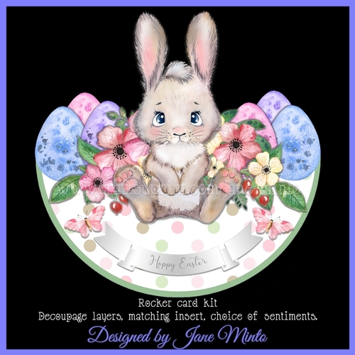 BUNNY EGGS ROCKER CARD