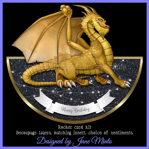 GOLD DRAGON ROCKER CARD