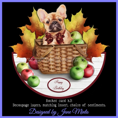 AUTUMN APPLES ROCKER CARD
