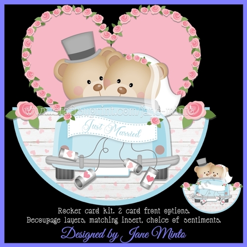 WEDDING CAR rocker card