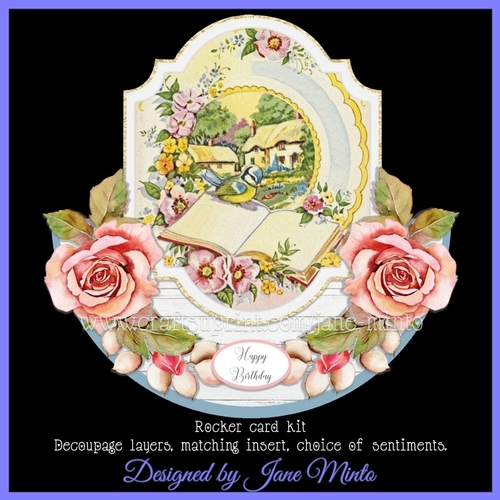 VINTAGE COTTAGE rocker card