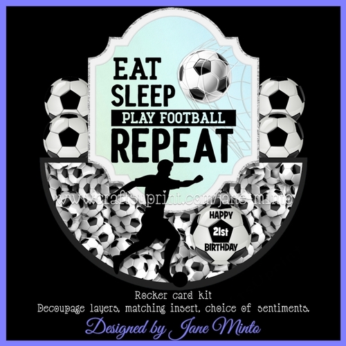 PLAY FOOTBALL rocker card