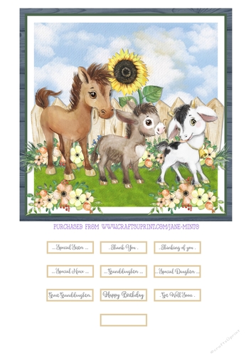 FARM FRIENDS 2 quick card