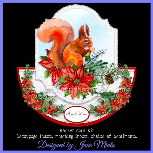 CHRISTMAS SQUIRREL rocker card