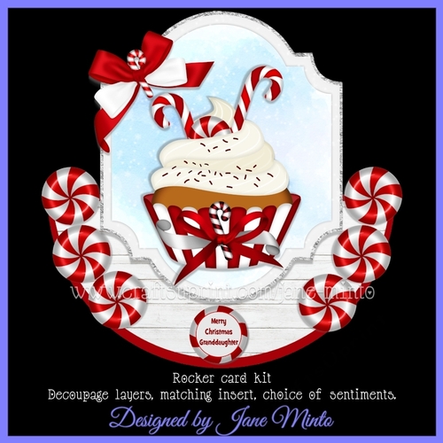 PEPPERMINT CANDY CHRISTMAS rocker card