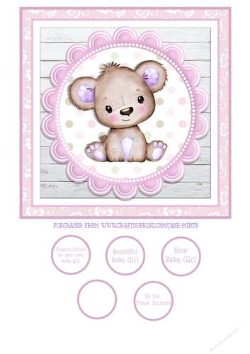 TEDDY GIRL quick card