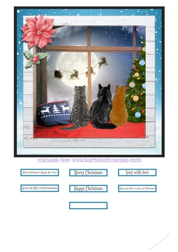 WAITING FOR SANTA 7X7 quick card