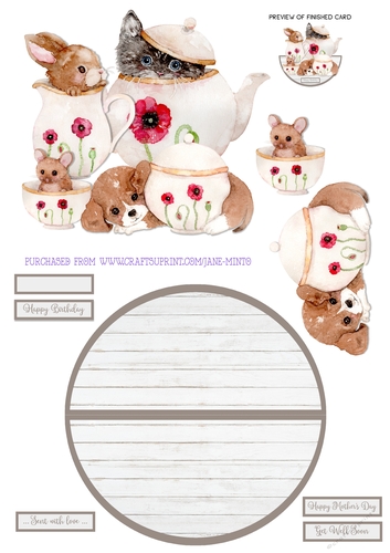 TEA PARTY rocker card 