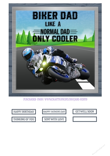 BIKER DAD quick card